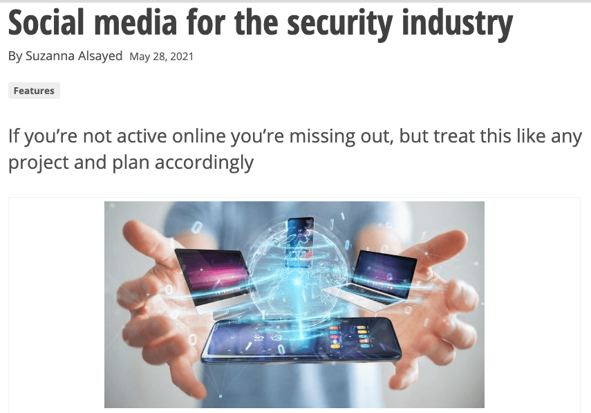 Social Media for the Security Industry