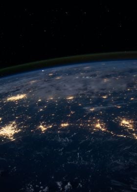 Earth from satellite view