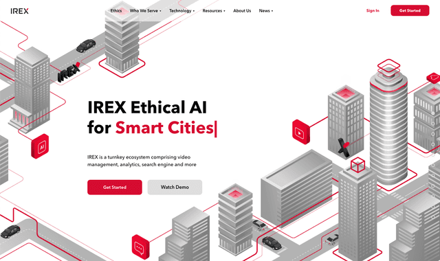 IREX.ai website