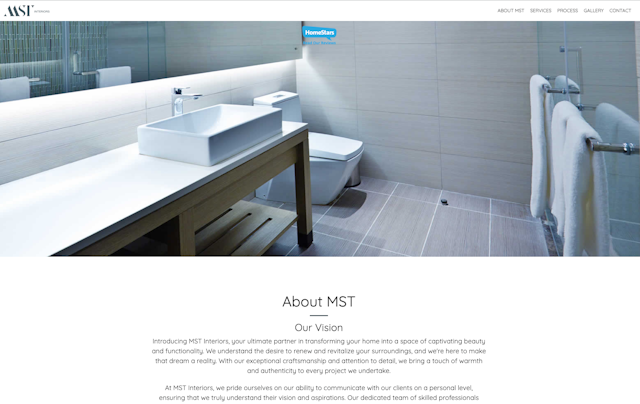 MST Interiors Inc. website