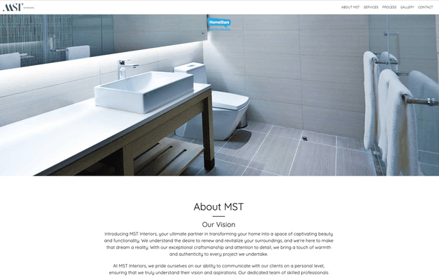 MST Interiors Inc. website